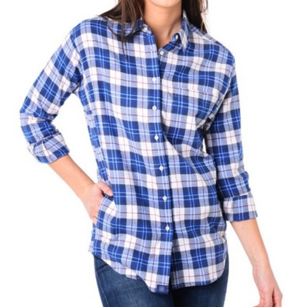 Lauren James | Plaid Button Down Top with Pockets
